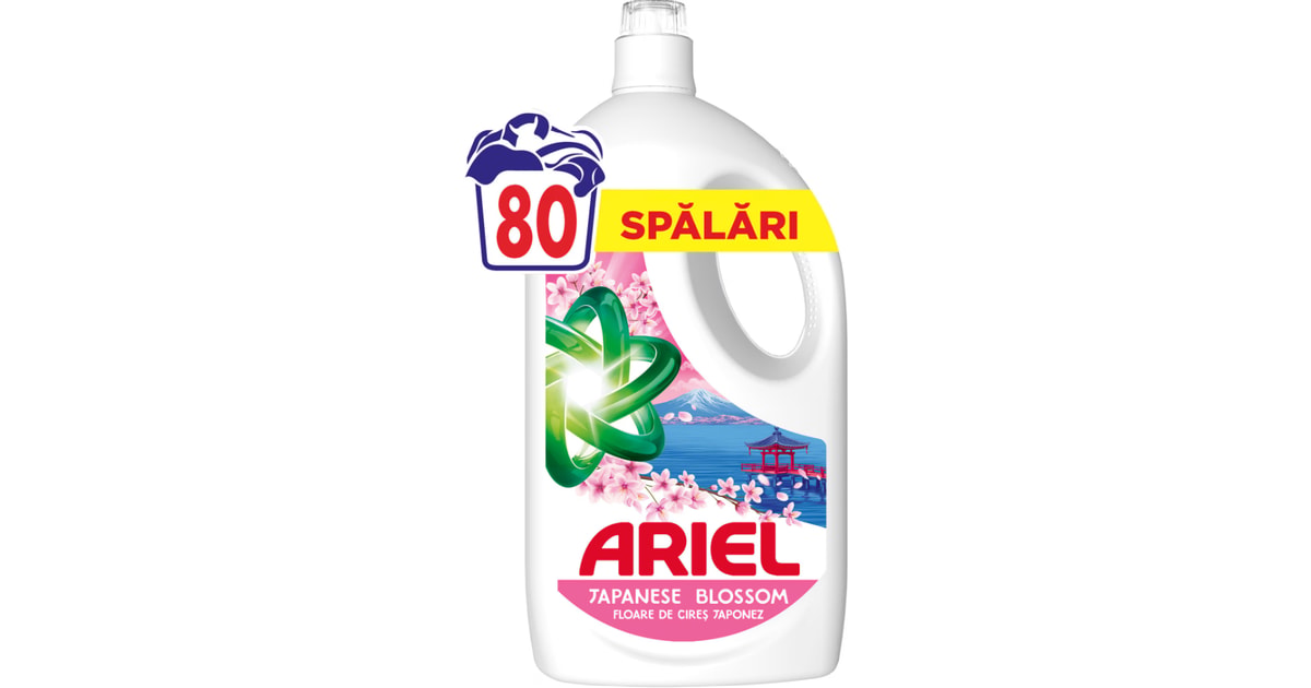 し*ん様 AurelieMoisturizingOilCleansingWash Ariel Japanese Blossom Detergent lichid pentru rufe, 80 spalari