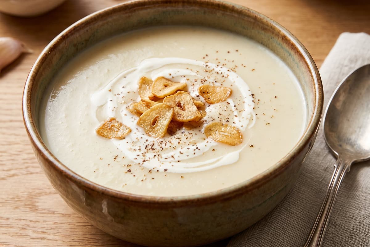 Garlic cream soup