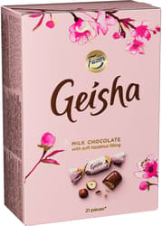 Geisha Milk Chocolate Pralines with Hazelnut Cream