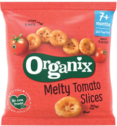 Organix ECO Snack din porumb cu rosii si morcovi +7 luni