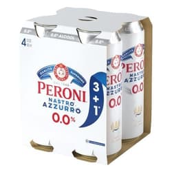 Peroni 0.0% Lager Can Alcohol-Free 3+1pack