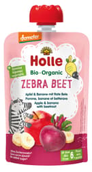 Holle Zebra Beet ECO Piure de mere cu banane si sfecla