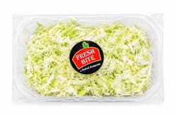 Shredded white cabbage
