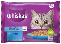 Whiskas hrana umeda pentru pisici adulte, selectii de peste in aspic 4 x 85 g