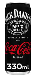 Jack Daniel's&Coca-Cola RTD Cocktail cu whiskey doza
