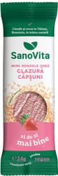 Sanovita Mini-rondele din orez cu glazura de capsuni