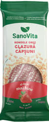 Sanovita Rondele din orez cu glazura capsuni