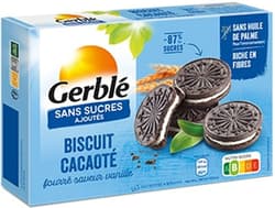 Gerble Biscuiti cacao cu crema vanilie fara zahar adaugat