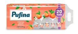 Pufina Intense Peach Hartie igienica, 3 straturi, 20 role