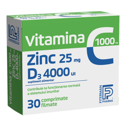 VITAMIN C 1000+ZINC 25+D3 4000 30 FILM-COATED TABLETS