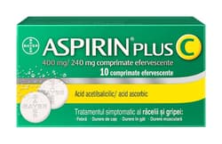 BAYER ASPIRIN PLUS C 10 EFFERVESCENT TABLETS