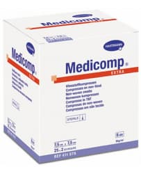 HARTMANN MEDICOMP EXTRA COMPRESE STERILE DE MATERIAL NETESUT 6 STRATURI 7.5X7.5CM X 25BUC