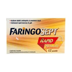 FARINGOSEPT RAPID PORTOCALE 12 PASTILE
