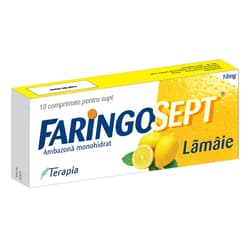 FARINGOSEPT LEMON 10 LOZENGES