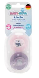 Baby Nova Suzete PP ortodontice, decorate multicolor, inel, 0 luni+
