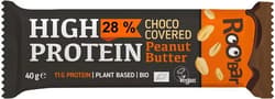 Roobar ECO Protein Bar with Peanut Butter Coated in Chocolate Gluten Free
