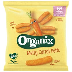 Organix ECO Snack din porumb cu morcovi, 6 luni+