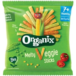 Organix ECO Sticksuri din porumb cu legume, 7 luni+