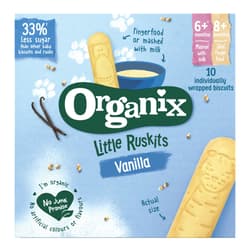 Organix Little Ruskits ECO Biscuiti cu vanilie pentru sugari, 6 luni+