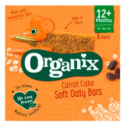 Organix ECO Carrot and Apple Wholegrain Oat Bars, 12 months+, 6x23g