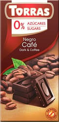 Torras Dark Chocolate with coffee, no added sugar, gluten free