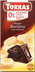 Torras Ciocolata neagra cu banana fara zahar, fara gluten