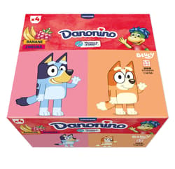 Danonino, Cottage cheese for children with fruit puree (raspberry/banana), vitamin D and Ca (4x50g)