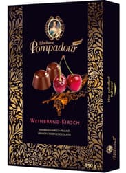 Madame Pompadour Ciocolata neagra cu umplutura cu suc concentrat de visine si cu brandy