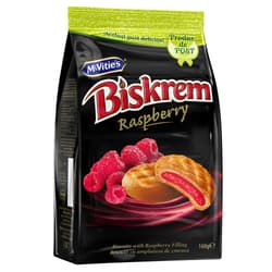 Biskrem Biscuiti de post cu umplutura de zmeura