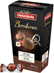Delaviuda Praline fara zahar de ciocolata cu lapte cu umplutura de alune de padure
