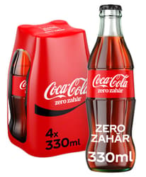 Coca-Cola Zero Zahar Bautura racoritoare carbogazoasa sticla 4 pack