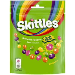 Skittles Crazy Sours Bomboane gumate cu arome de fructe acrisoare