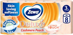 Zewa Deluxe Cashmere Peach Hartie igienica, 3 straturi, 8 role