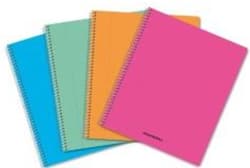 Aurora Math Notebook with Spiral, A5, 60 Sheets, Transparent Color PP Cover