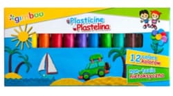 Gimboo Plasticine standard, 12 assorted colours