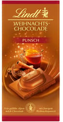 Lindt Chocolate bar with rum punch and cinnamon