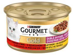 Gourmet Gold Hrana umeda pentru pisici cu vita si pui