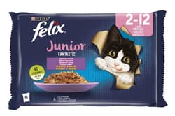Felix Fantastic Junior Hrana umeda cu pui pentru pisici, 4x85g