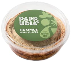 Pappudia Hummus cu masline si ulei de masline extravirgin