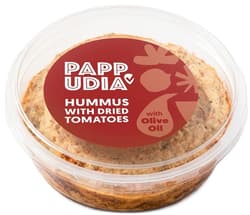 Pappudia Hummus cu rosii uscate si ulei de masline extravirgin