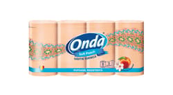Onda Soft Peach FSC Hartie igienica reciclata, 8 role, 3 straturi