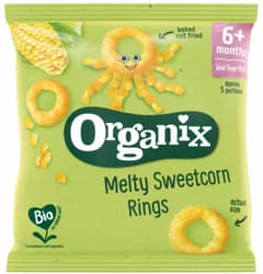 Organix ECO Sweet Corn Snack, Ring Shaped, 6+