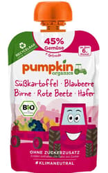 Pumpkin Organics ECO Piure de cartofi dulci, afine, pere, sfecla rosie si ovaz, 6+
