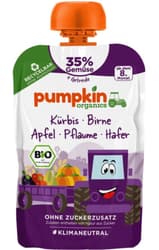 Pumpkin Organics ECO Piure de dovleac, pere, mere, prune si ovaz 100g, 8+