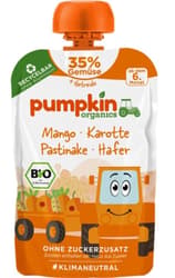 Pumpkin Organics ECO Piure de mango, morcov, pastarnac si ovaz, 6+