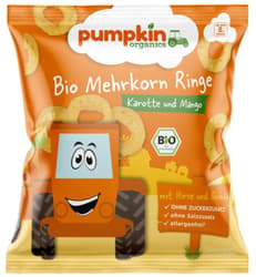 Pumpkin Organics ECO Multigrain Snack Rings with Carrot & Mango, 8+