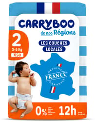 Carryboo Regions Scutece C2 fara parfum, nou nascuti, marimea 2, 3-6kg