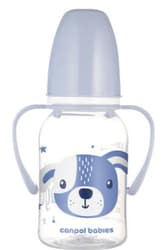 Canpol Babies Cute Animals Biberon cu gat ingust cu manere, 120 ml
