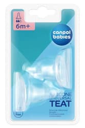 Canpol Babies Set 2 tetina din silicon flux medium