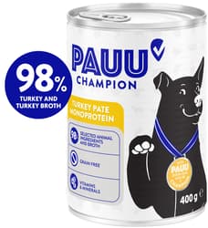 Pauu Champion Pate monoproteic pentru caini, curcan